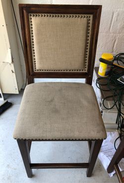 Counter height solid wood chairs (2)