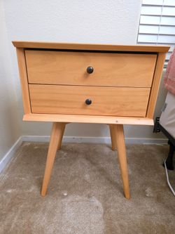 Mid-Century Modern 1-Drawer Nightstand