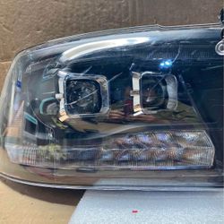 LED Headlights Black Chrome 2009 to 2018 Ram 