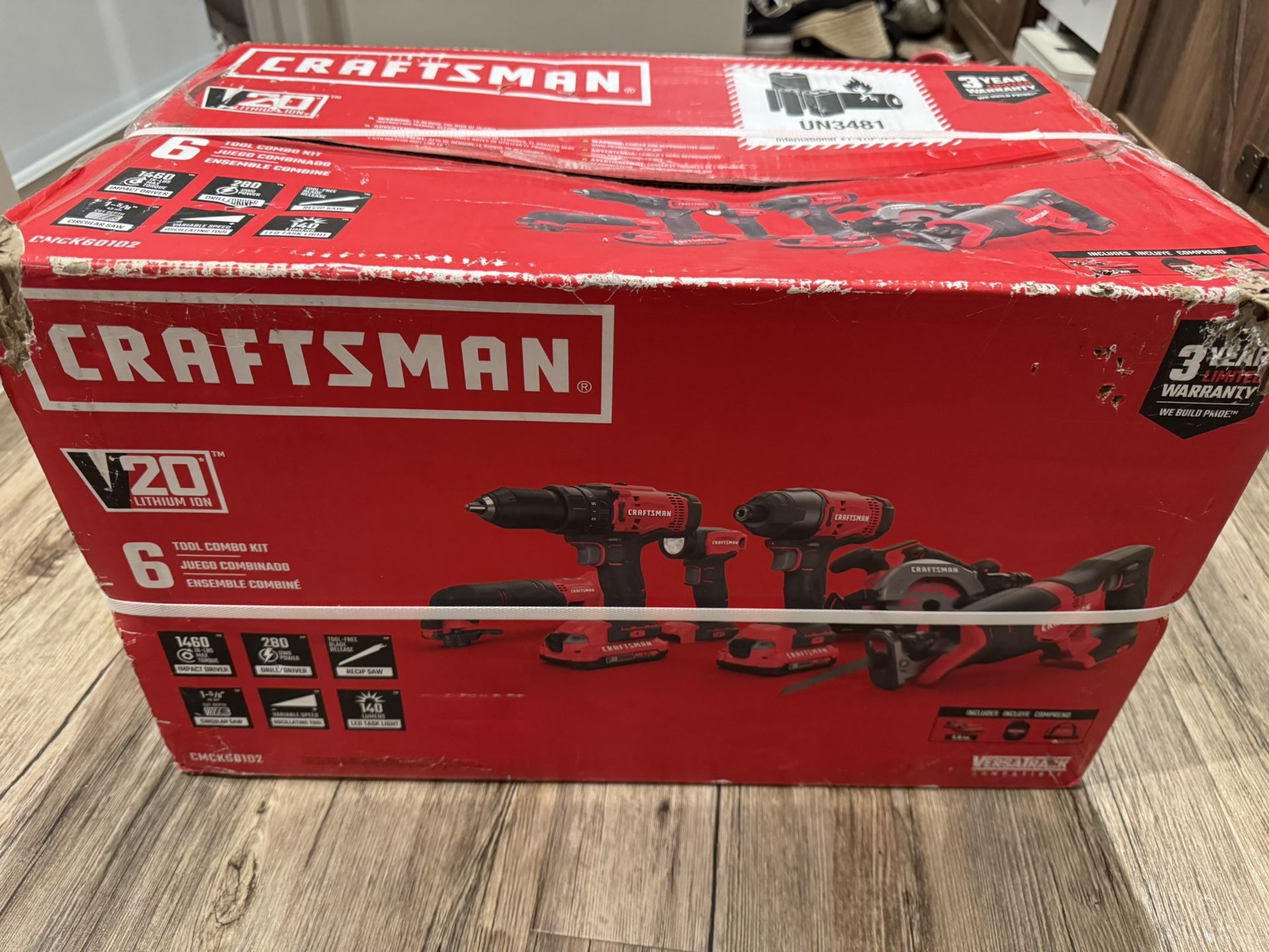 CRAFTSMAN V20 20-volt Max 6-Tool Power Tool Combo Kit with Soft Case (2-Batteries and Charger Included) 