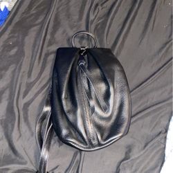 Genuine Leather Mini Backpack Purse 