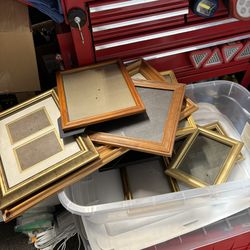 Multiple Picture Frames, LED tea cup candles and shower curtain rod, Yes Its Still Available