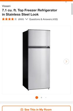 Vissani 7.1 cu. ft. Top Freezer Refrigerator in Stainless Steel