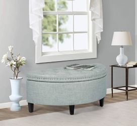 Half Moon Storage Ottoman,