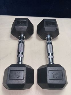 10 lb Rubber-Encased Dumbbells