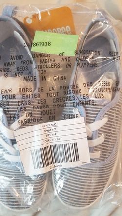 Girls Size 4 casual canvas striped shoes summer gymboree slip-on