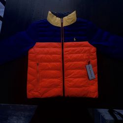 Polo Ralph Lauren Jacket, Blue, Yellow And Orange, Kids Size Medium