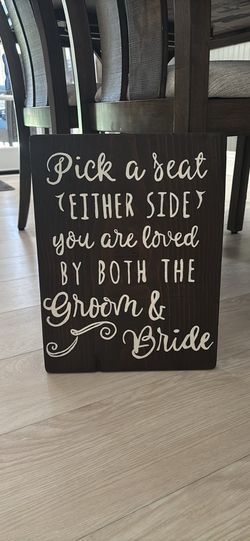 Wedding decor-Seating Sign
