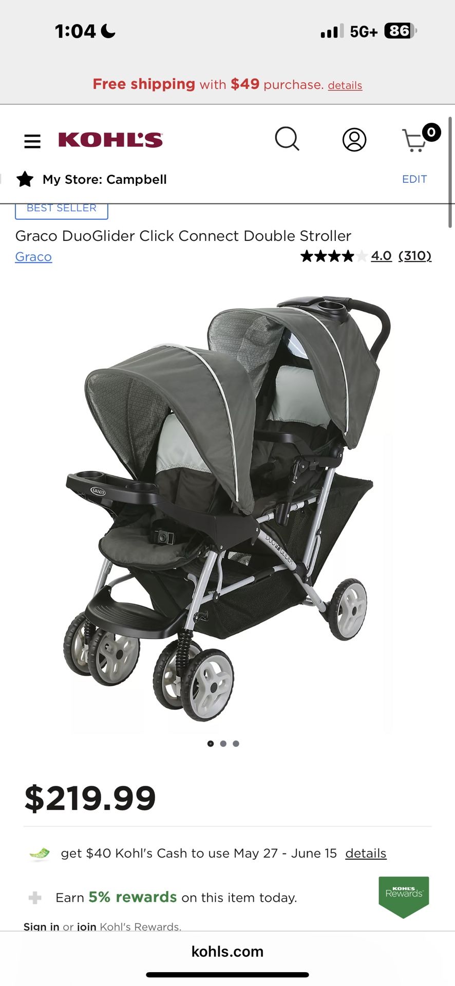 Double stroller, single stroller