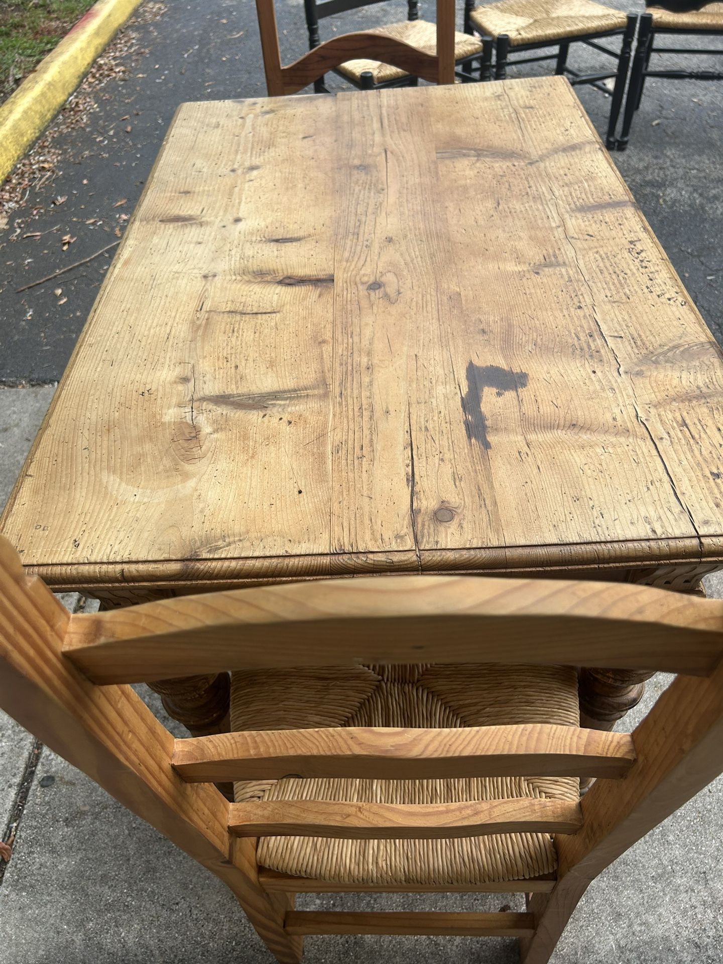 Table,antique Two Chairs