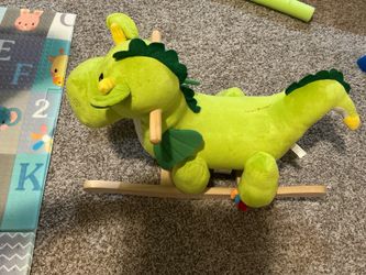 Toddler plush dragon rocking toy