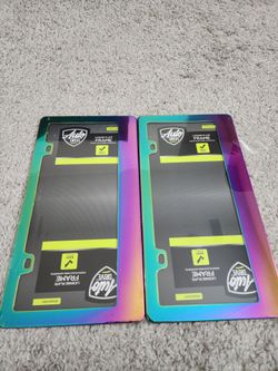 Pair of license plate frames Iridescent
