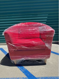 Red living room chair