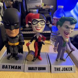 DC Batman Wacky Wobbler Bobble Head Set