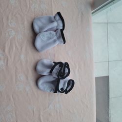 The North Face Baby Fleece Booties White/black