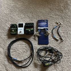Set Of Pedals And Accessories For Electric Guitar