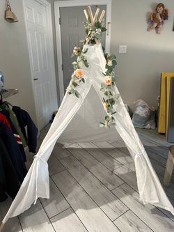 Tent white teepee