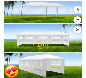 10x30 Event Canopy Tent + 8 Removable Sidewalls,  Weddings, Graduations, Parties%#@used