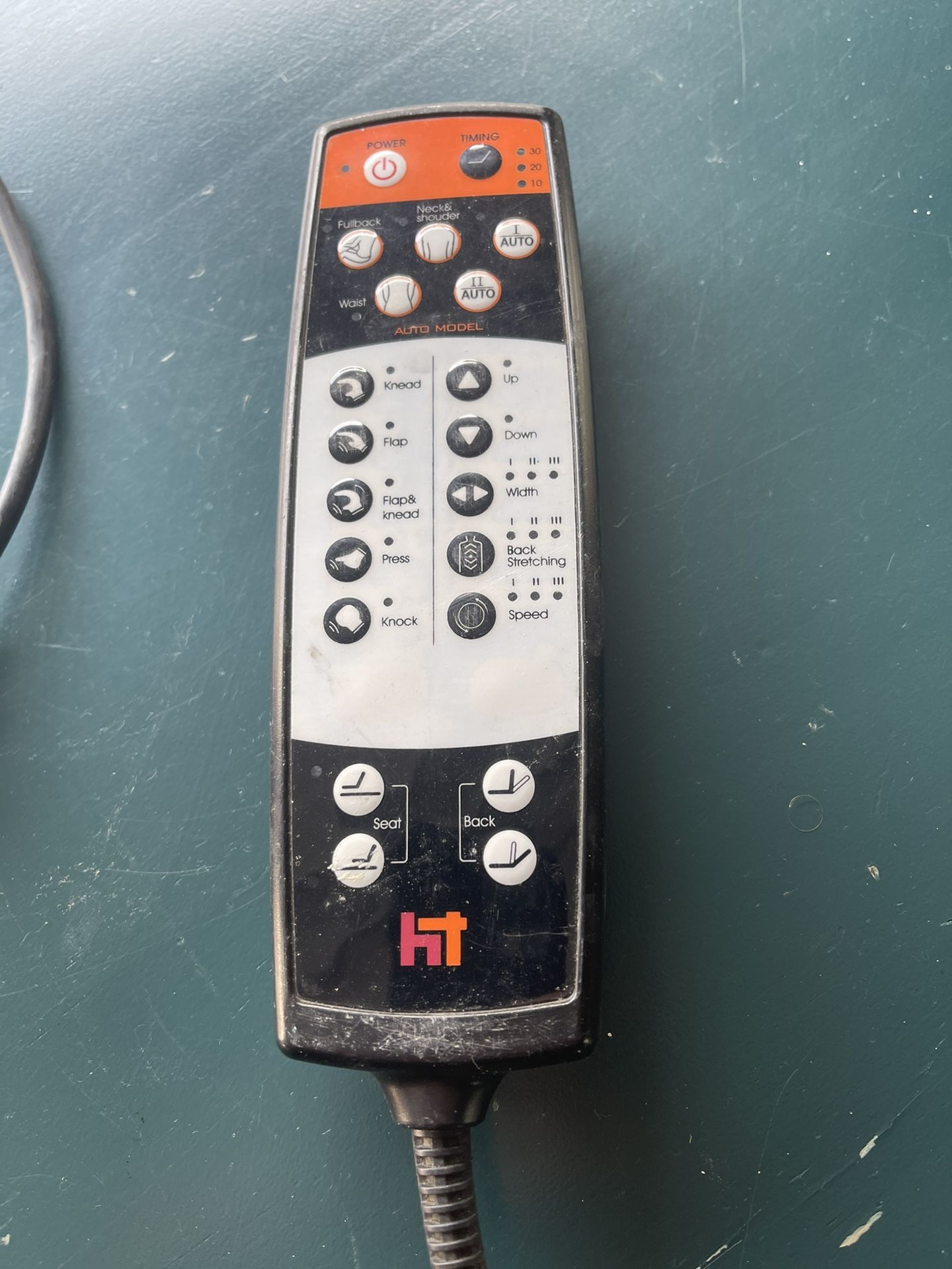 Remote control for pedicure chair.