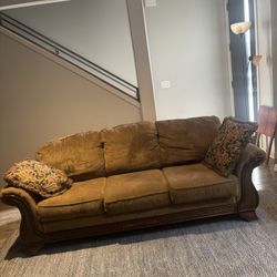 Couch with Throw Pillows