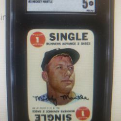 Mickey Mantle 1968 Topps Game Sgc 5