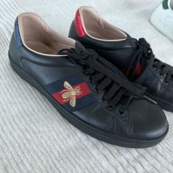 REAL Gucci Ace Embroidered 'Black Bee', Men 8