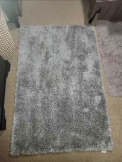 FREE - Pink Blush & Silver Grey Plush Shag Rugs