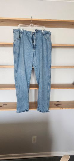 Rustler Men's Straight Jeans in Light Blue Denim 42x32