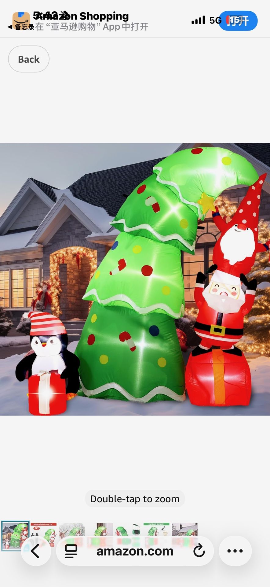 new in box! 7 ft Inflatable Christmas Tree Outdoor Decoration Blow up Tree with Santa Gnomes Snowmen Gift Boxes Yard Decorations Build in LED Lights f
