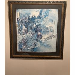 Large Art With Custom Frame 