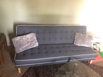 Grey futon sofa