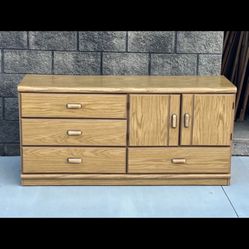 golden oak dresser 