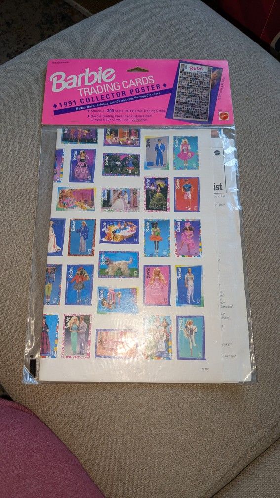 Mattel Barbie 1991 Trading Cards Collection Poster