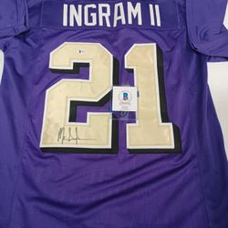 Mark Ingram Baltimore Ravens Signed Autographed Custom Jersey Beckett COA