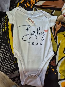 Baby 2026 White Onesie 3M