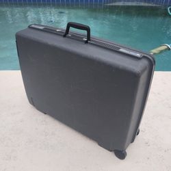 Suitcase Travel Luggage Hardshell Delsey Club Plastic Hard Shell Rolling Suitcase Vintage Wheeled