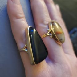 Gold Rings Vintage With Stones