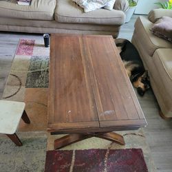 Expanding Wood Coffee Table