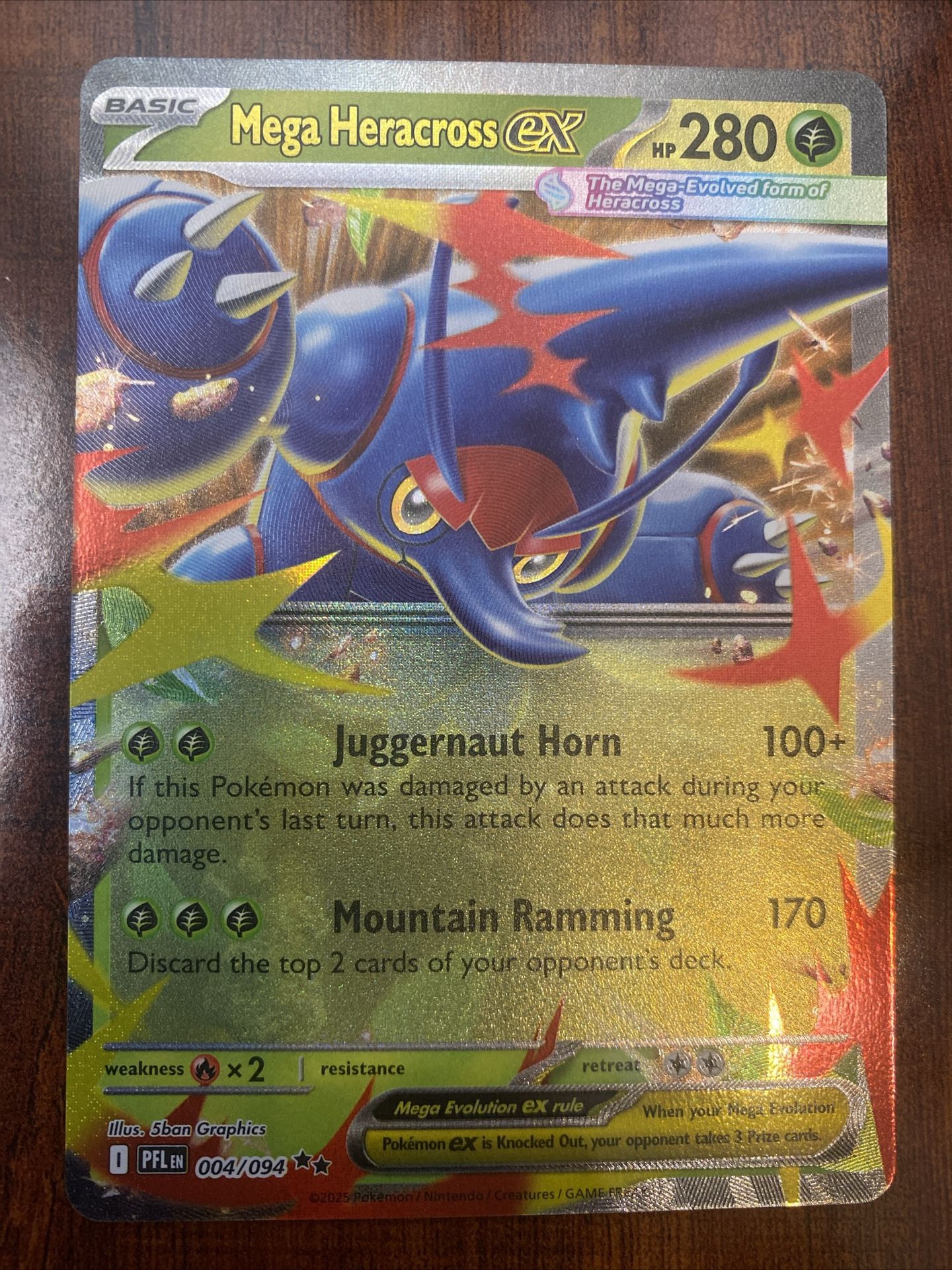 Pokemon Mega Heracross 004/094 Phantasmal Flames Ultra Rare Holo NM/M
