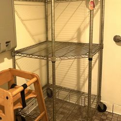 rolling wire shelf