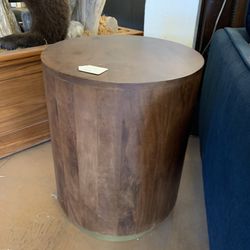 Brown Gold-Base Side Table 