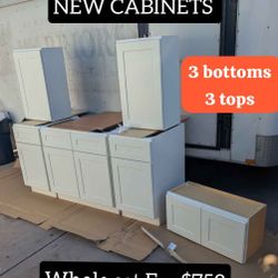 New White Shaker Cabinets Set - $750 read descriptions for sizes!!!
