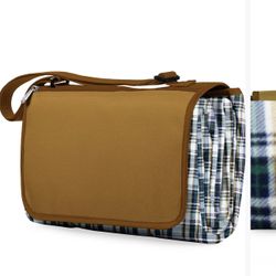 Picnic Time Oniva® by English Plaid & Camel Blanket Tote Outdoor Picnic