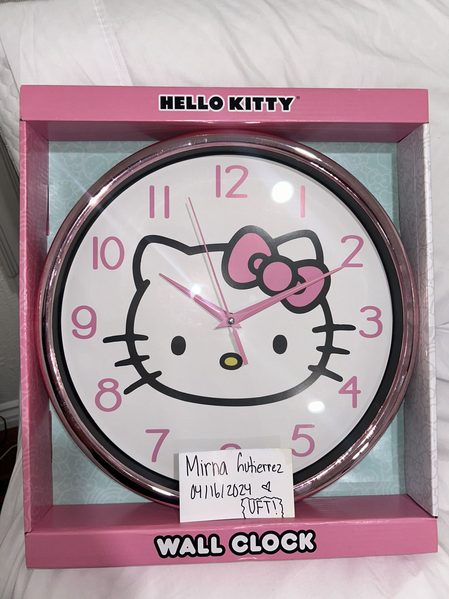 Hello Kitty Face Wall Clock 