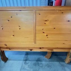 Beautiful Pine Farmhouse Headboard and Footboard