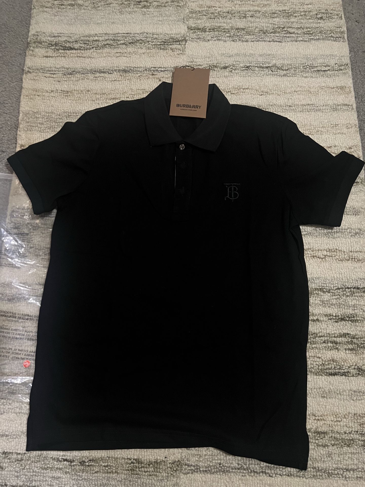 Black Burberry polo