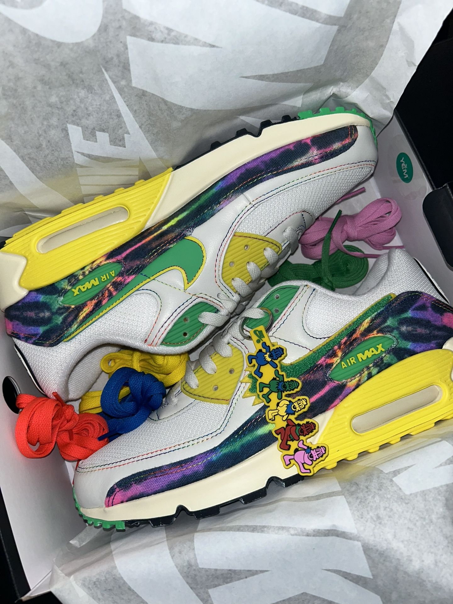 Nike Air Max 90 x University of Oregon x Grateful Dead Size 10.5