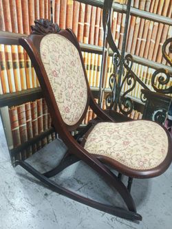 Victorian folding rocker chair