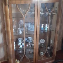 Antique Glass Hutch