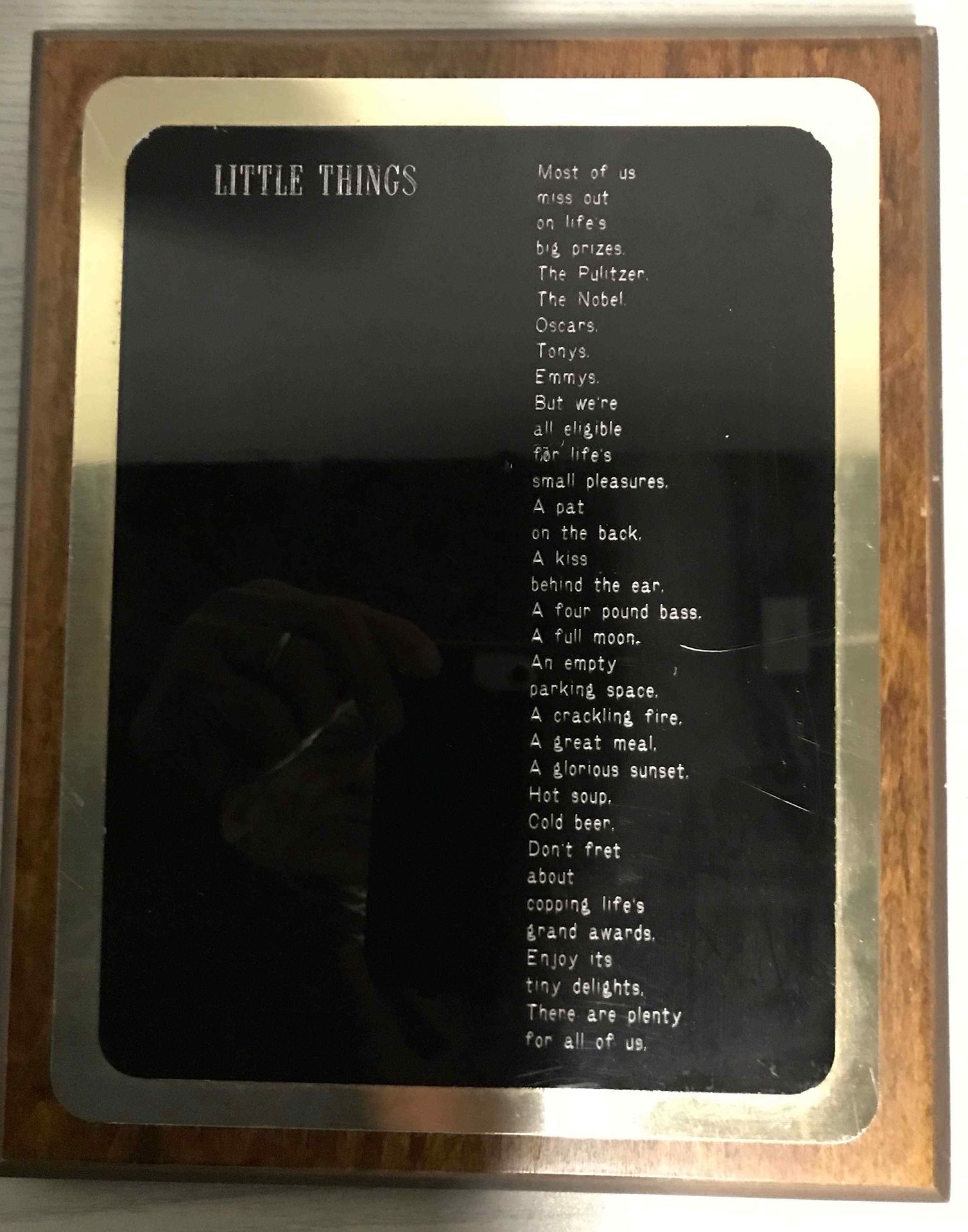 “Little Things” Happiness Plaque
